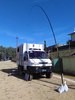  Unit Radio Mobile della Protezione Civile. In primo piano antenna HF ENDFED in configurazione NVIS